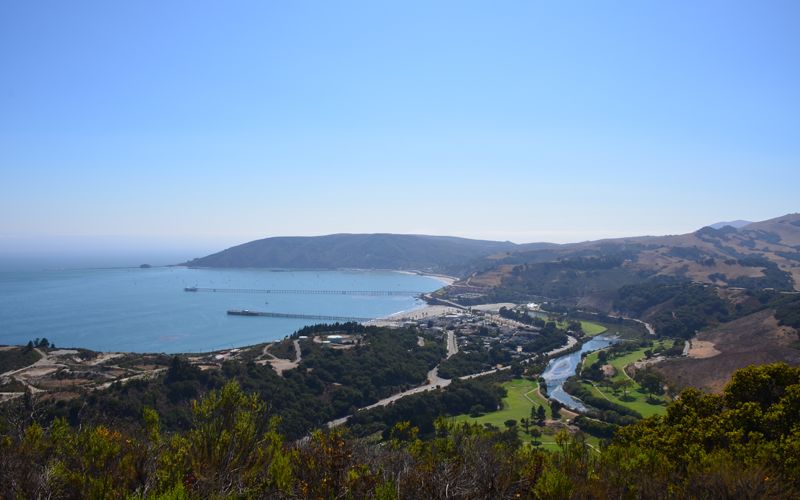 View of Avila Beach from the top of the Ontario Ridge trail